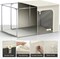 Sorbus 1 Pack Jumbo Storage Bin with Metal Frame, Storage Containers with Window & Handles, Stackable & Foldable Clothes Organizer Bag